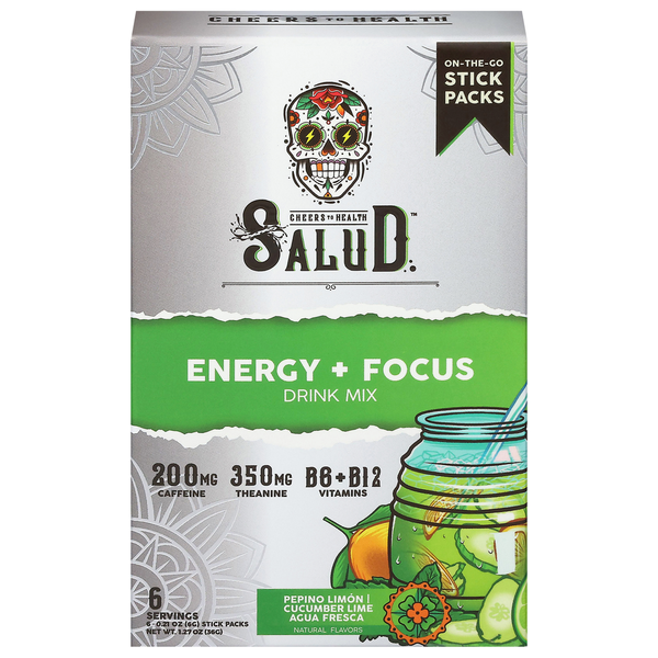 Salud Energy + Focus Cucumber Lime Agua Fresca Drink Mix