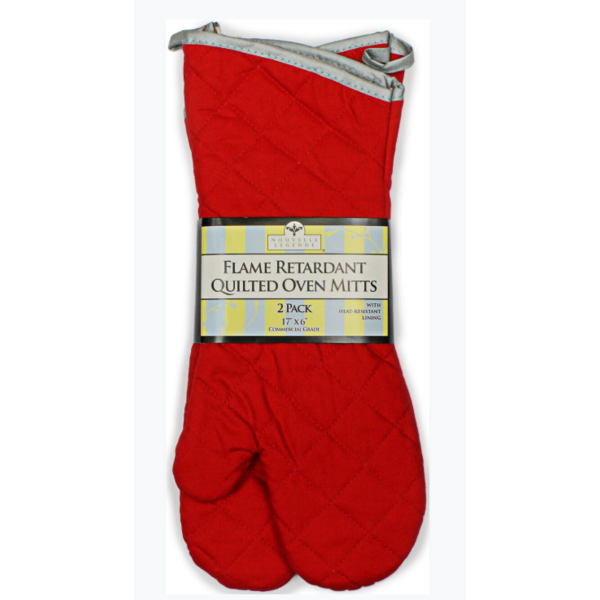 Euro & Oreily - Flame Retardent Oven Mitt 17" Long - 2 Pk