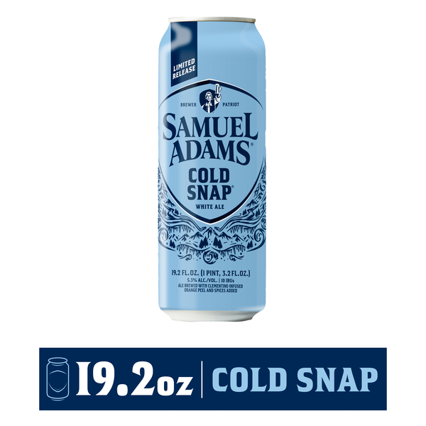 Samuel Adams Cold Snap White Ale Seasonal Beer (19.2 fl. oz. Can