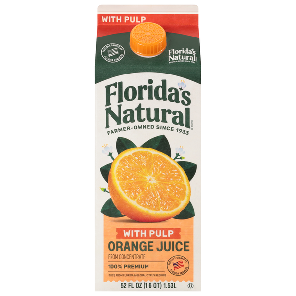 Florida's Natural 100% Premium Florida Orange Juice Some Pulp