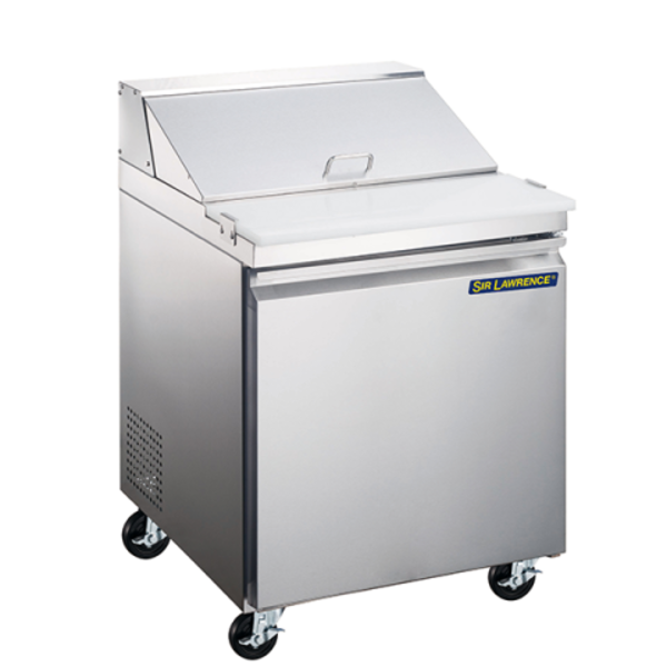 Sir Lawrence 27" Stainless Steel 1-Door Refrigerated Sandwich Prep Table