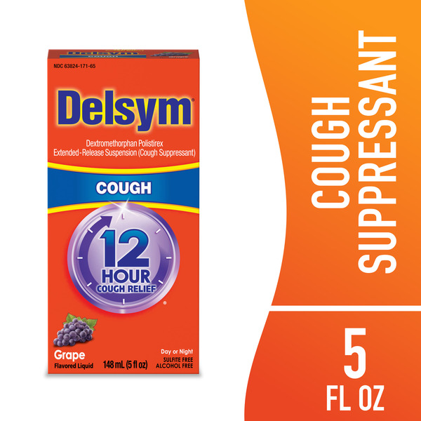 DELSYM® Delsym Adult Cough Suppressant Liquid, Grape Flavor, 5 Ounce