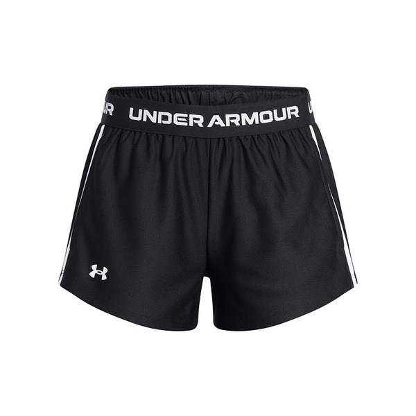 Under Armour Girls' UA Tech Play Up Shorts, Large - Black