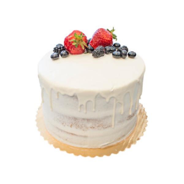 White Drizzle Baby Cake