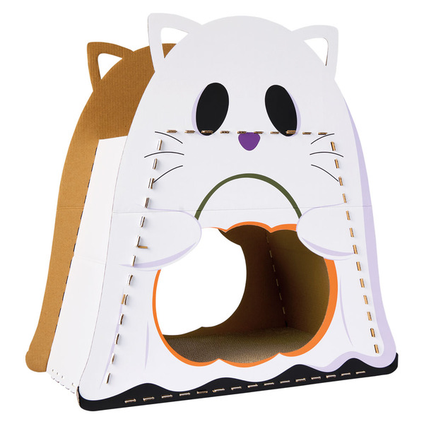 Aldi Cat Scratching Playhouse Heart To Tail Ghost Halloween Cat