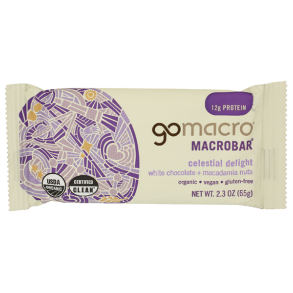 Gomacro Organic White Chocolate + Macadamia Nuts Macrobar