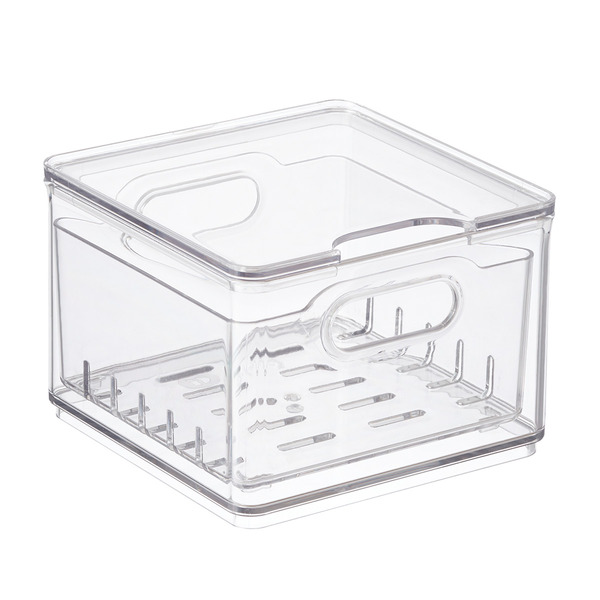 The Home Edit 6" X 6" X 4-1/4" Clear Small Berry Bin