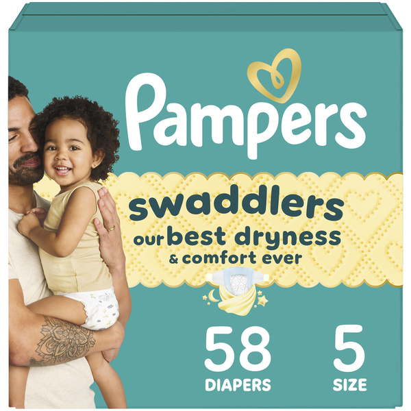 Pampers Swaddlers Diapers, Size S5
