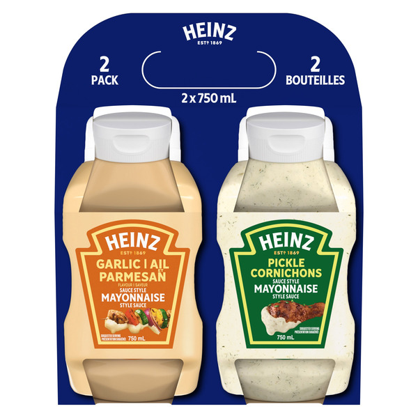 Heinz Pickle And Garlic Parmesan Flavour Mayonnaise Style Sauce