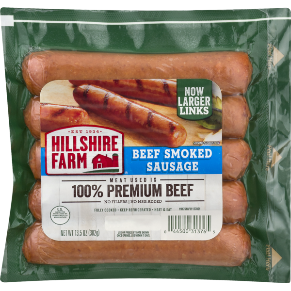 Hillshire Farm Sausage, Beef, Smoked, Vacuum Packed (13.5 oz) from