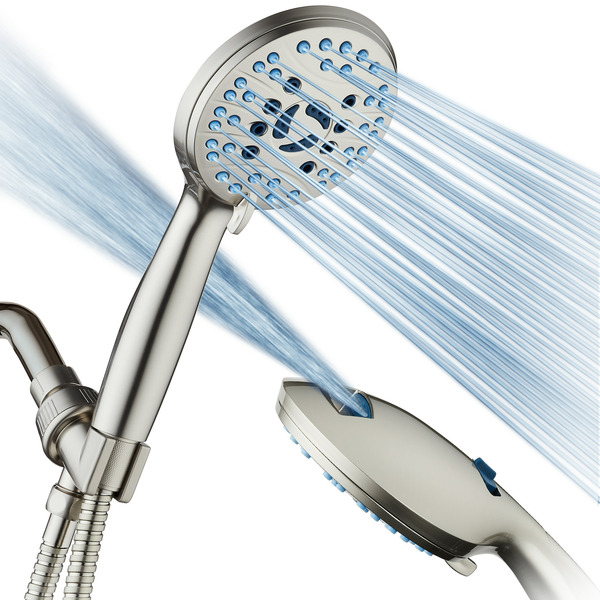 AquaCare 6.0 -Spray Satin Nickel Handheld Shower Head 1.8 GPM