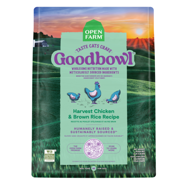 Open Farm Goodbowl Harvest Chicken & Brown Rice Recipe Food For Cats
