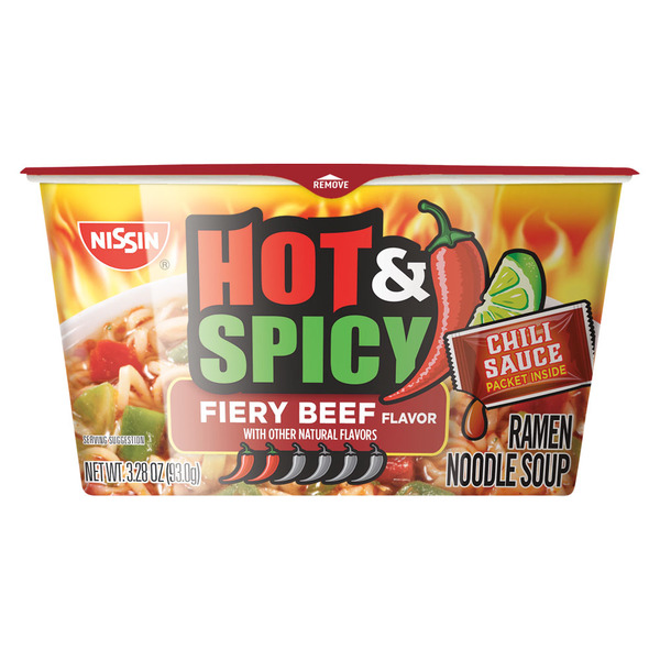 Nissin Hot & Spicy Fiery Beef Ramen Same-Day Delivery or Pickup | ALDI
