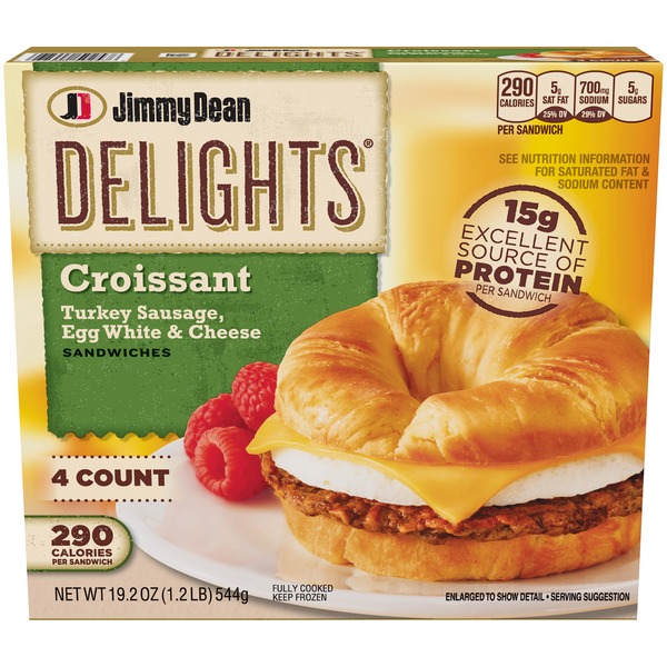 Jimmy Dean Turkey Sausage, Egg White & Cheese Sandwiches (4.8 oz) from