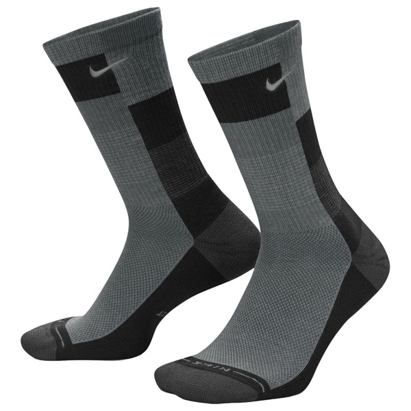 Nike Elevated Everyday Crew Socks, M - Anthracite/Black/Light Smoke Grey