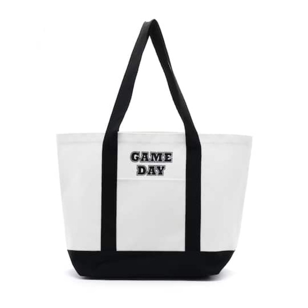 Celebrate It Black & White Game Day Tote