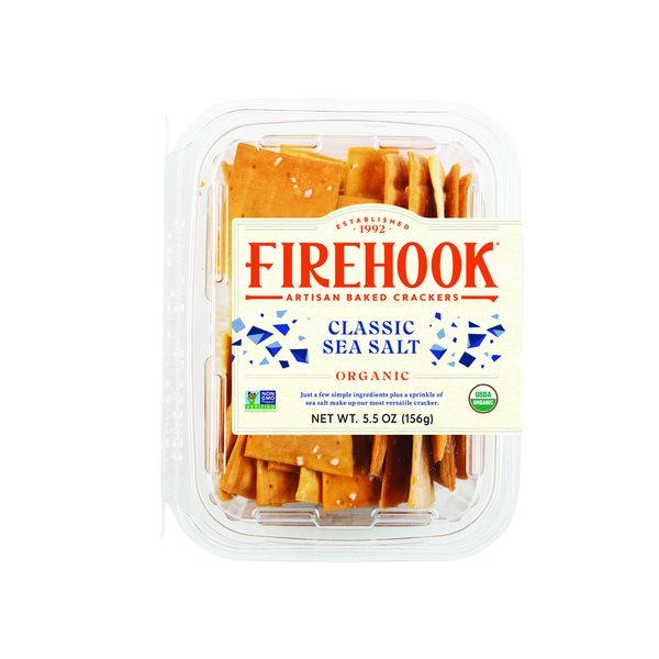 Firehook Classic Sea Salt Organic Artisan Baked Crackers Same-Day
