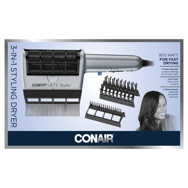Conair Styling Dryer, 3-In-1, 1875 Watt Same-Day Delivery | Family