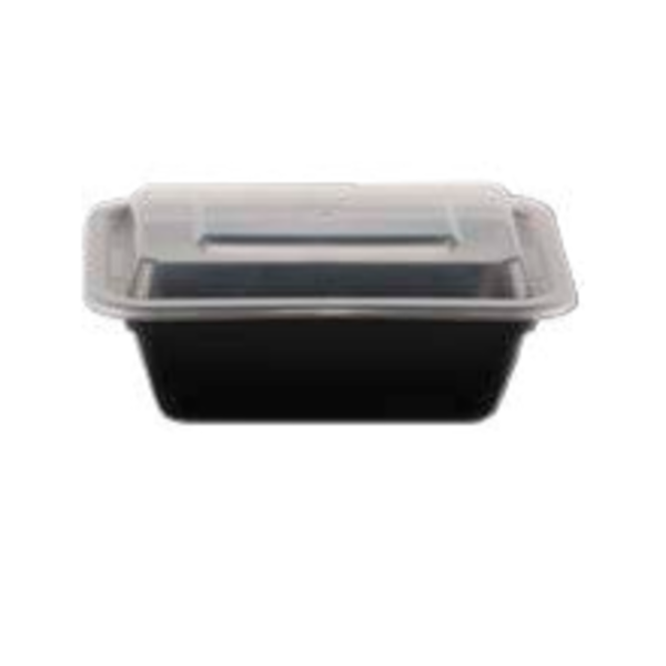 Kari-Out - 5X4" Black Medium Rectangular Microwaveable Container Combo (MT6110B) - 150 Ct