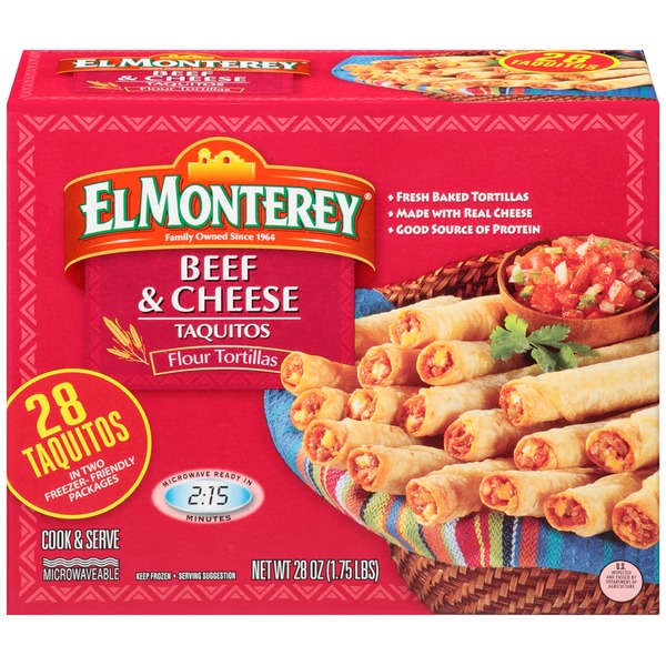 El Monterey Beef & Cheese Taquitos (28 oz) Instacart