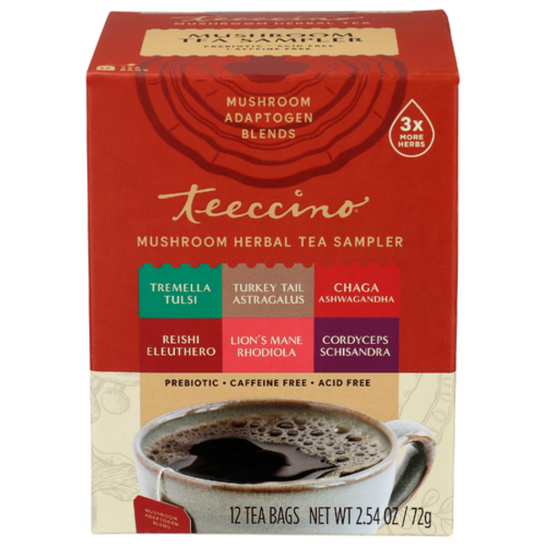 Teeccino Organic Mushroom Herbal Tea Sampler