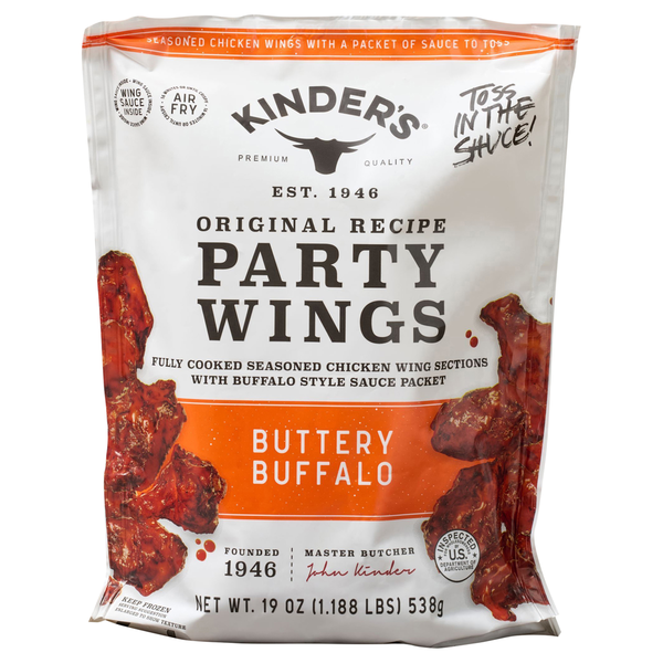 Kinder's Chicken Party Wings, Buttery Buffalo