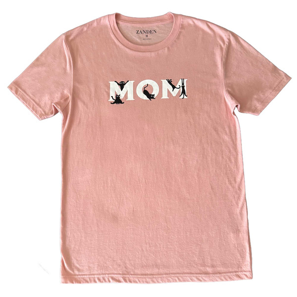 Zanden Women's Cat Mom Graphic T-Shirt, M - Pink