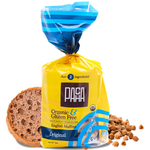 Pacha Organic Sourdough English Muffins, Gluten Free, Vegan