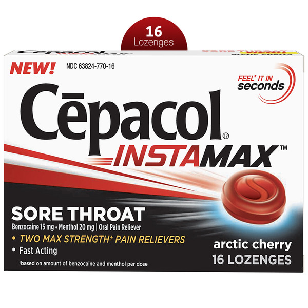CEPACOL® Cepacol InstaMax Sore Throat & Cough Drop Lozenges, Artic