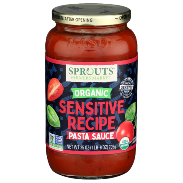 Sprouts Organic Sensitive Recipe Pasta Sauce