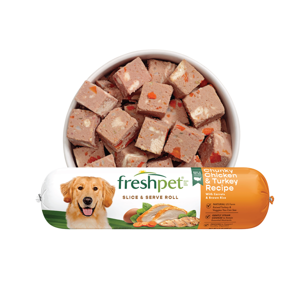 Freshpet Fresh Dog Food, Chunky Chicken & Turkey Recipe Roll Same