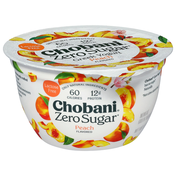 Chobani Zero Sugar Peach Greek Yogurt Same-Day Delivery or Pickup