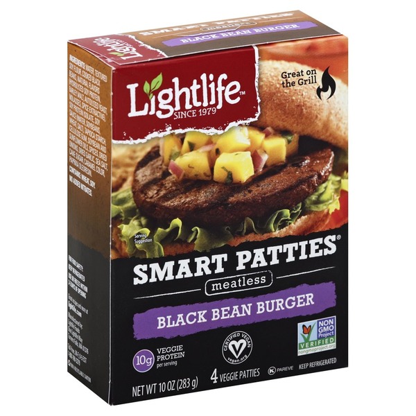 Lightlife Veggie Patties, Meatless, Black Bean Burger (4 ct) from