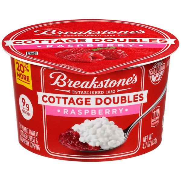 Breakstone S Cottage Doubles Cottage Cheese Raspberry Topping