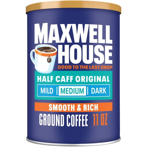 Maxwell House Half Caff Medium Roast Ground Coffee - Caffeine