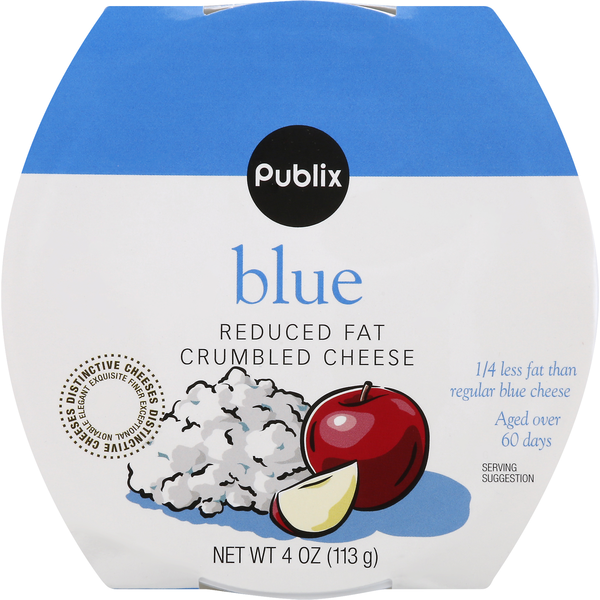 Publix Crumbled Cheese, Reduced Fat, Blue (4 oz) Instacart