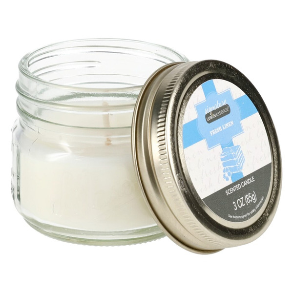 Luminessence Fresh Linen Scented Mason Jar Candles Same-Day