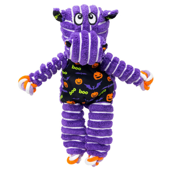 Kong Halloween Floppy Knots Hippo Dog Toy, Small - Purple