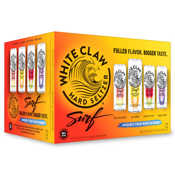 White Claw Surf Hard Seltzer Variety Pack, 12 Pack, 12 fl oz Cans