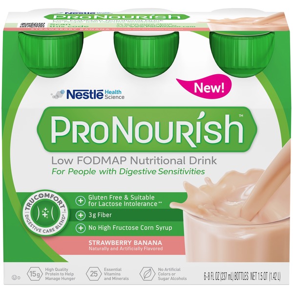 Pronourish Strawberry Banana Low FODMAP Nutritional Drink