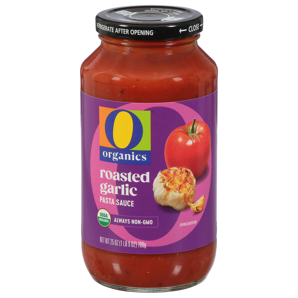 O Organics Pasta Sauce, Organic, Roasted Garlic