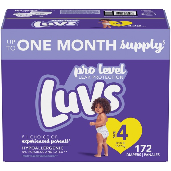 luvs triple leakguard size 4