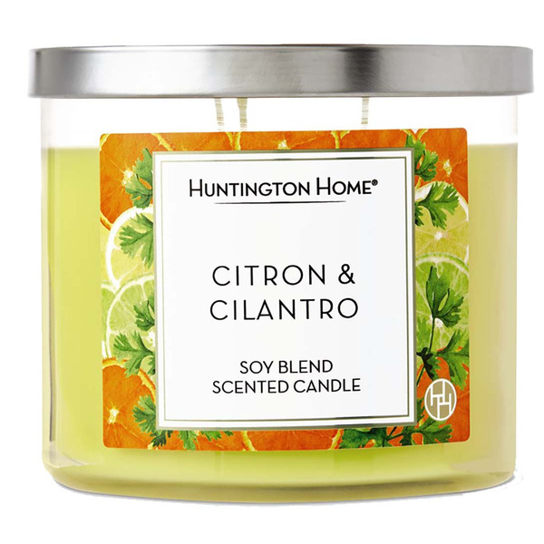 ALDI Huntington Home Citron & Cilantro Seasonal 3Wick Candle SameDay