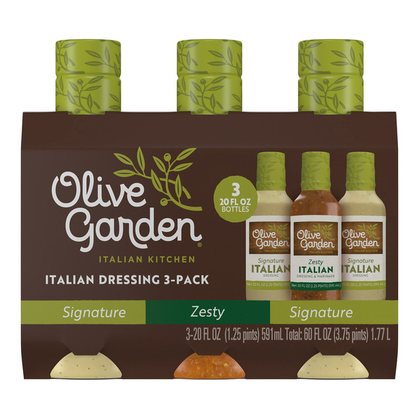 Olive Garden Italian Dressing Variety Pack, 20 fl oz, 3-count