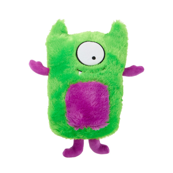 Thrills & Chills Halloween Plush Monster Dog Toy - Green & Purple