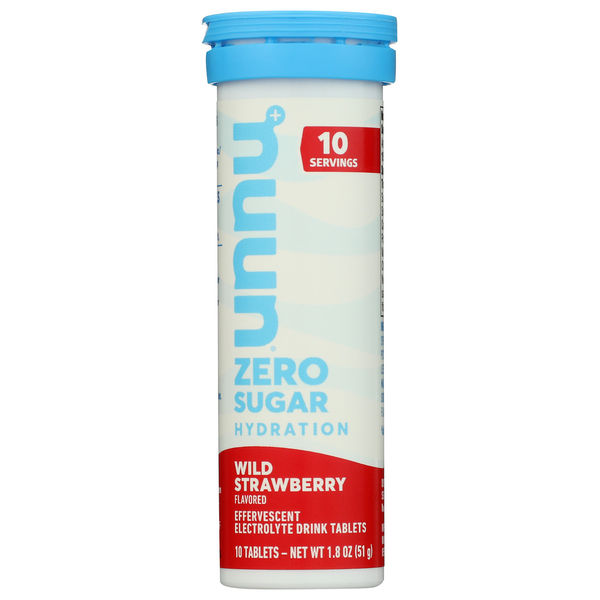 Nuun Zero Sugar Wild Strawberry 10Ct Tube Same-Day Delivery or