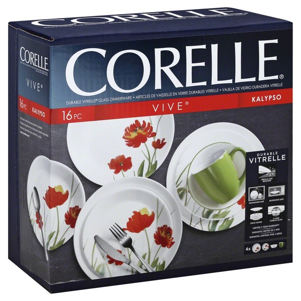Corelle Dinnerware, Green, Kalypso (16 each) Instacart