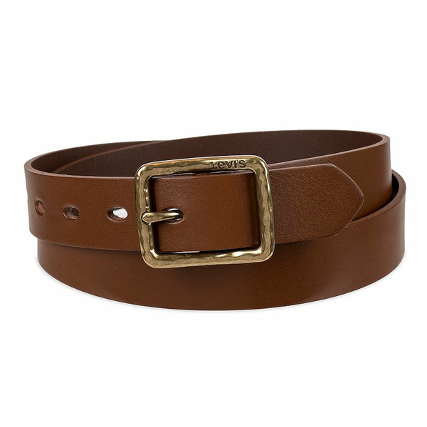 Levi’s Women's Leather Jean Belt - Dark Beige