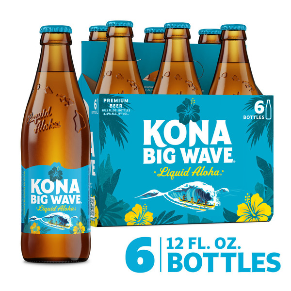 Kona Brewing Co. Brewing Co. Big Wave Golden Ale Beer, 6 Pack Beer