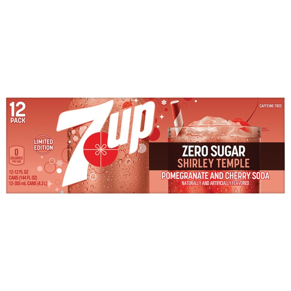 7UP Zero Sugar Shirley Temple Pomegranate and Cherry Soda Same-Day